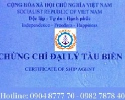 Chứng chỉ đại lý tàu biển