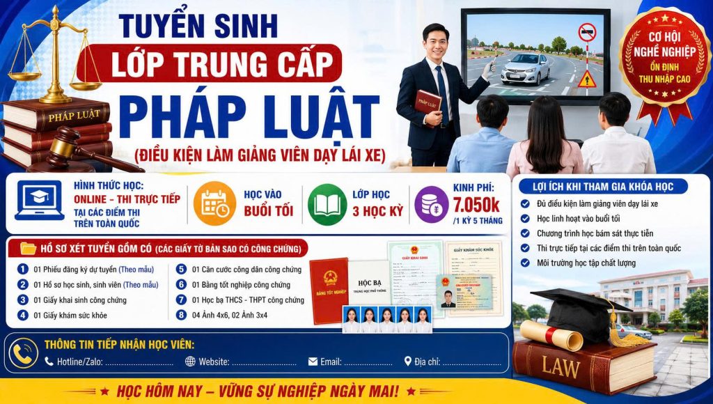 Thông Báo Tuyển Sinh Trung Cấp Pháp Luật