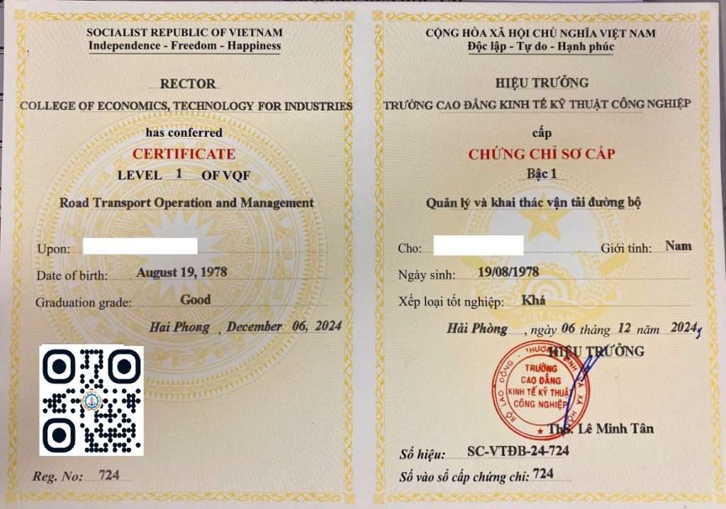 Lớp Học Chứng Chỉ Điều Hành Vận Tải Online 2026