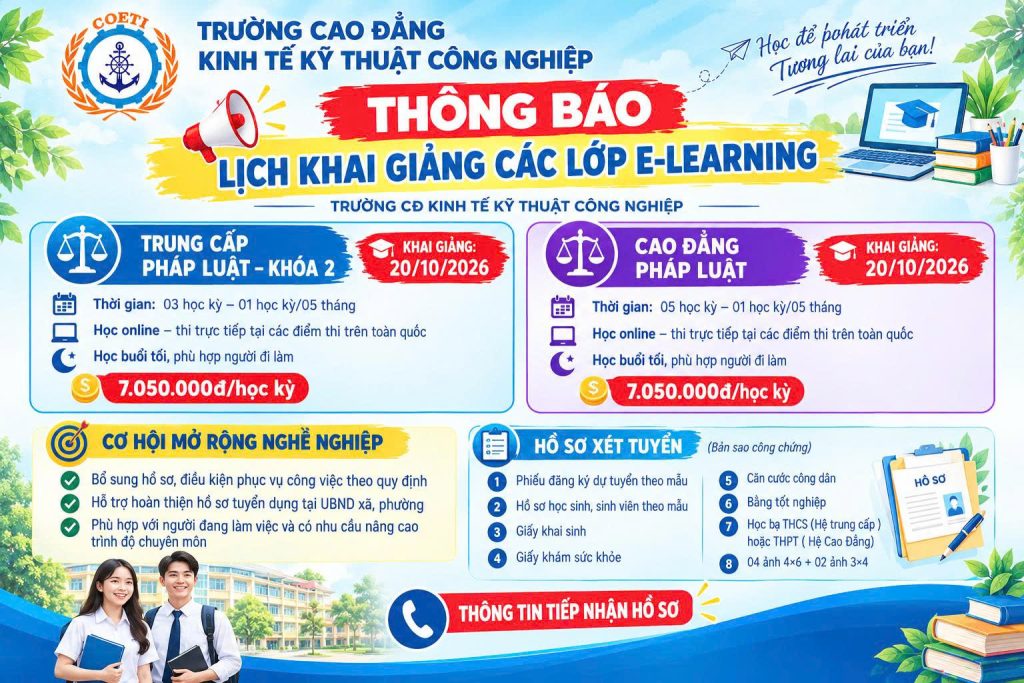 Cao Đẳng Pháp Luật E-Learning 2026