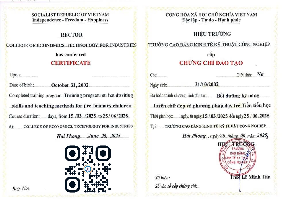 Lớp Luyện Chữ Đẹp Và Tiền Tiểu Học K08
